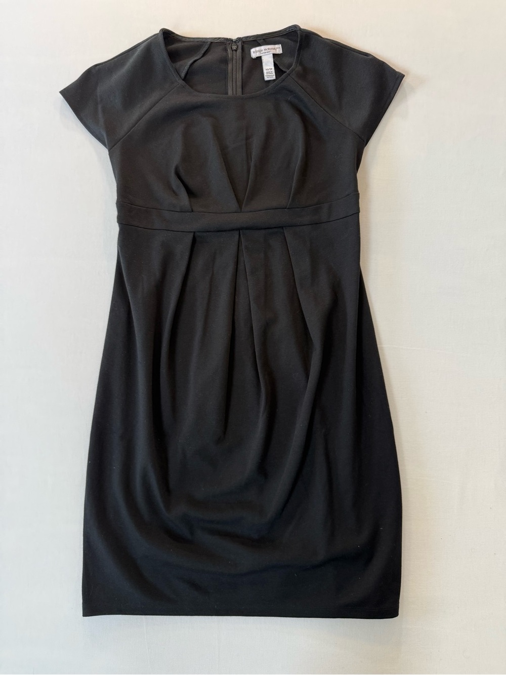 Worthington Black Maternity Sheath Dress with Pleated Front